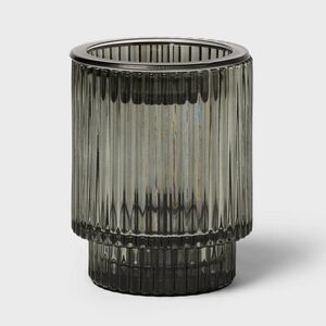 Threshold™ Smoked Ribbed Glass Wax Melt & Candle Warmer Decorative READ